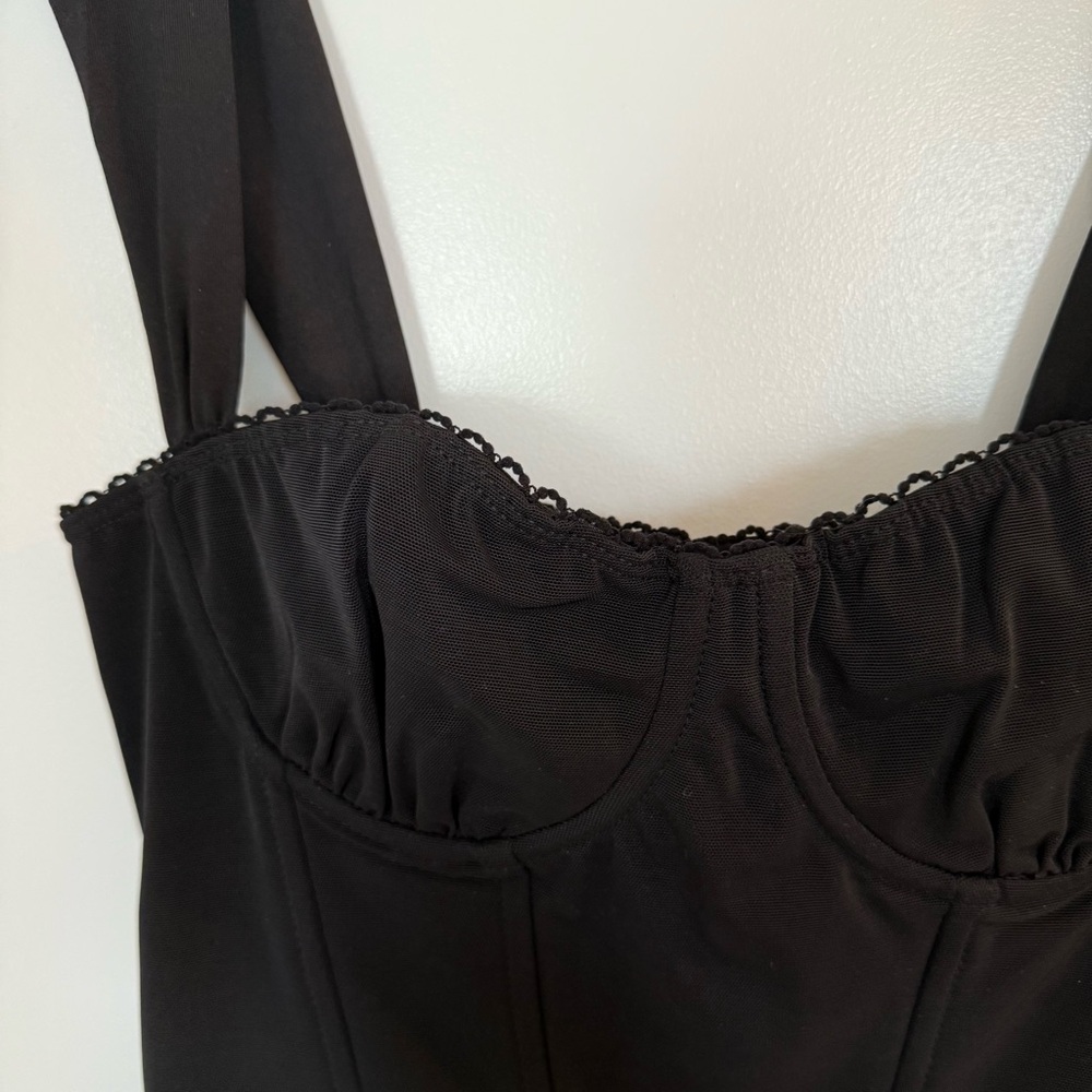 edikted lace-trim corset top - s